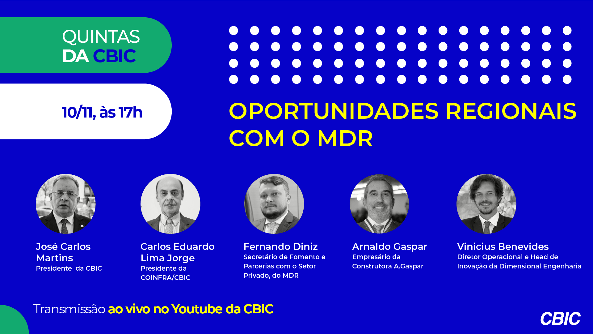 É AMANHÃ Quintas da CBIC debate Fundo de Desenvolvimento Regional