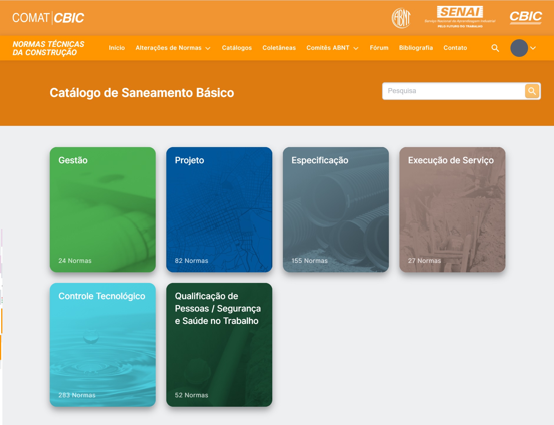 CBIC lança Catálogo de Saneamento Básico no seu Portal de Normas Técnicas -  CBIC – Câmara Brasileira da Industria da Construção