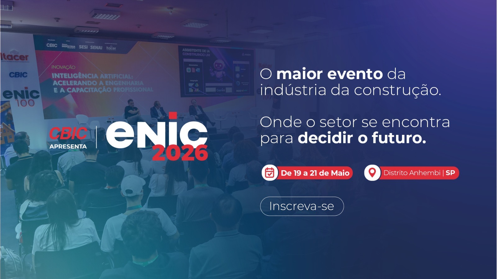 Transformação digital na construção ganha destaque em painéis da agenda de patrocinadores no ENIC 2026